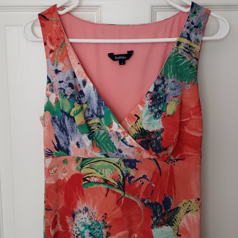 Tropical Floral High-Low Dress